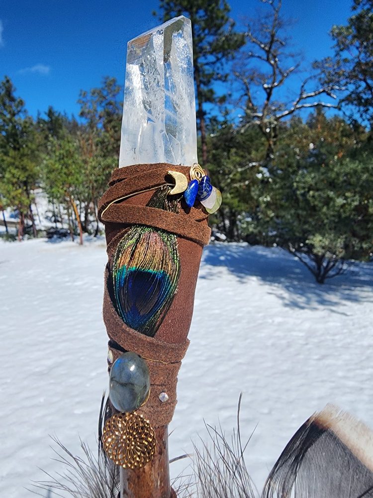 Crystal wand in snow