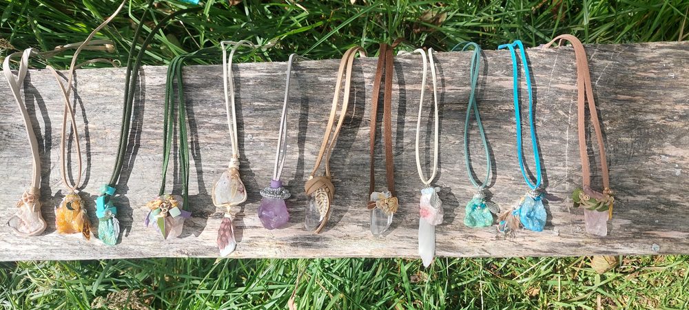 Crystal necklaces collection
